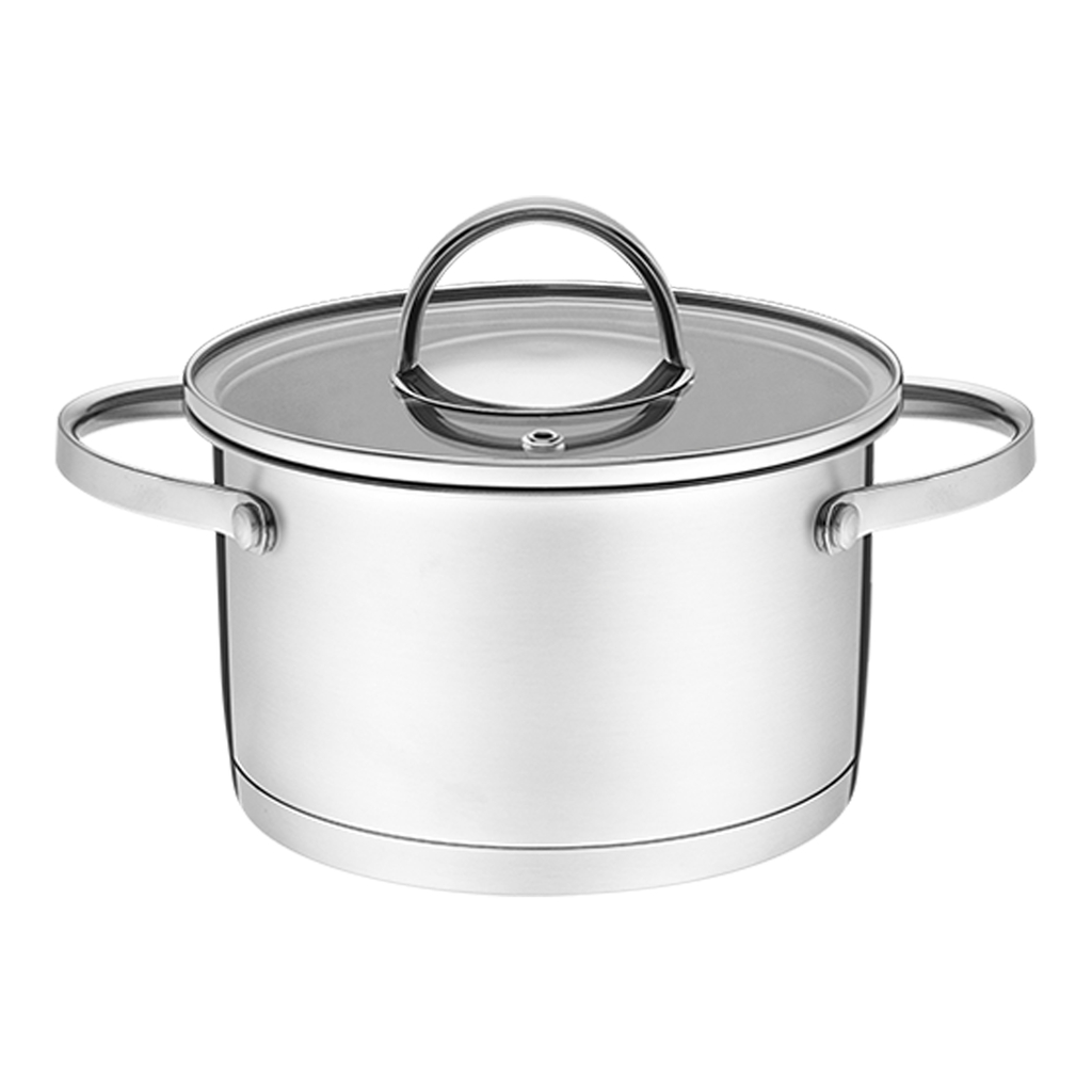 Sada 4 hrnců s poklicemi chrom MILANO