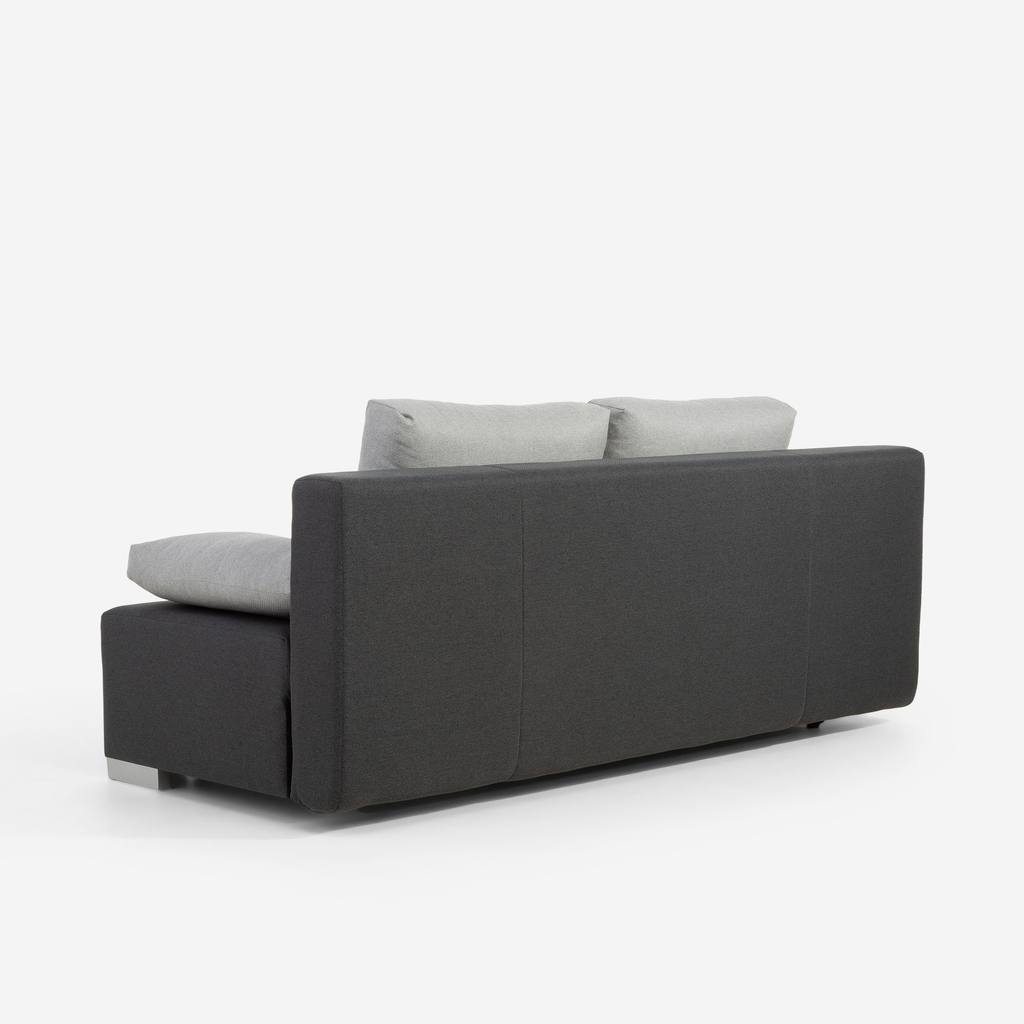 Třímístná rozkládací pohovka BORGO černo-šedá