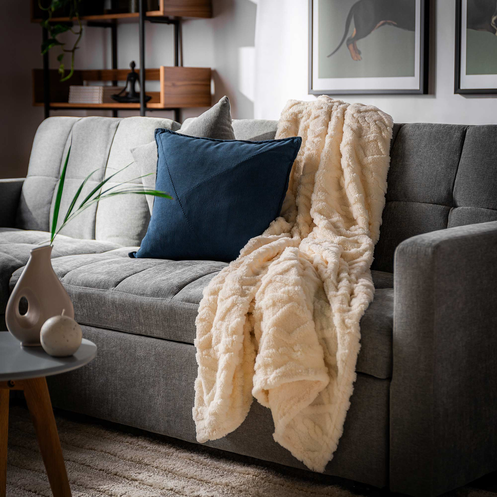 Krémová deka NORDIC 150x200 cm