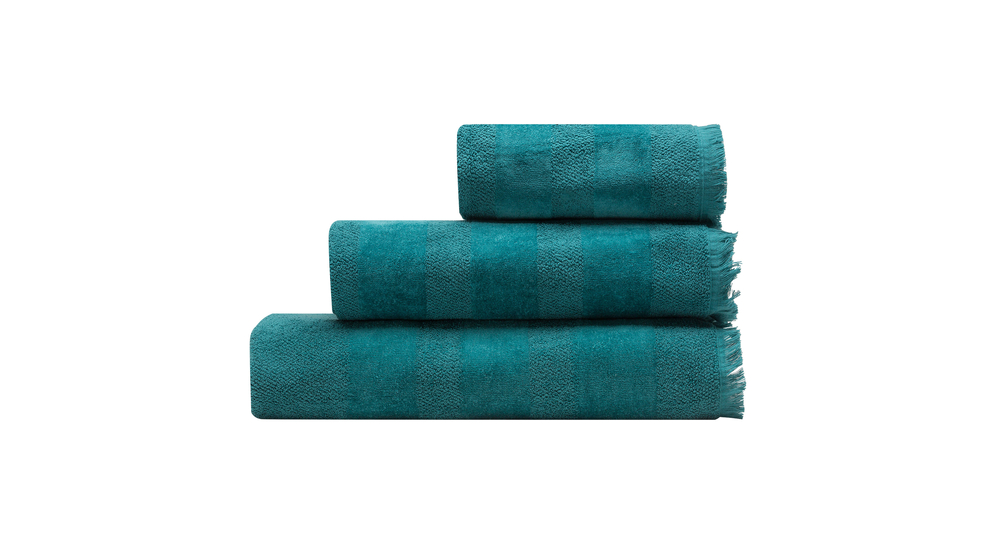 Bavlněný ručník tyrkysový LANETTE 70x140 cm