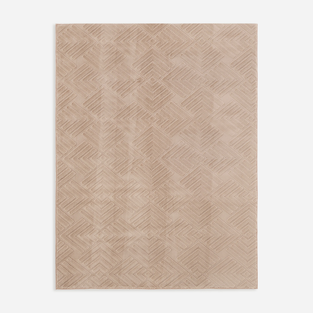 Geometrický koberec SIDARI, taupe, 160x230 cm