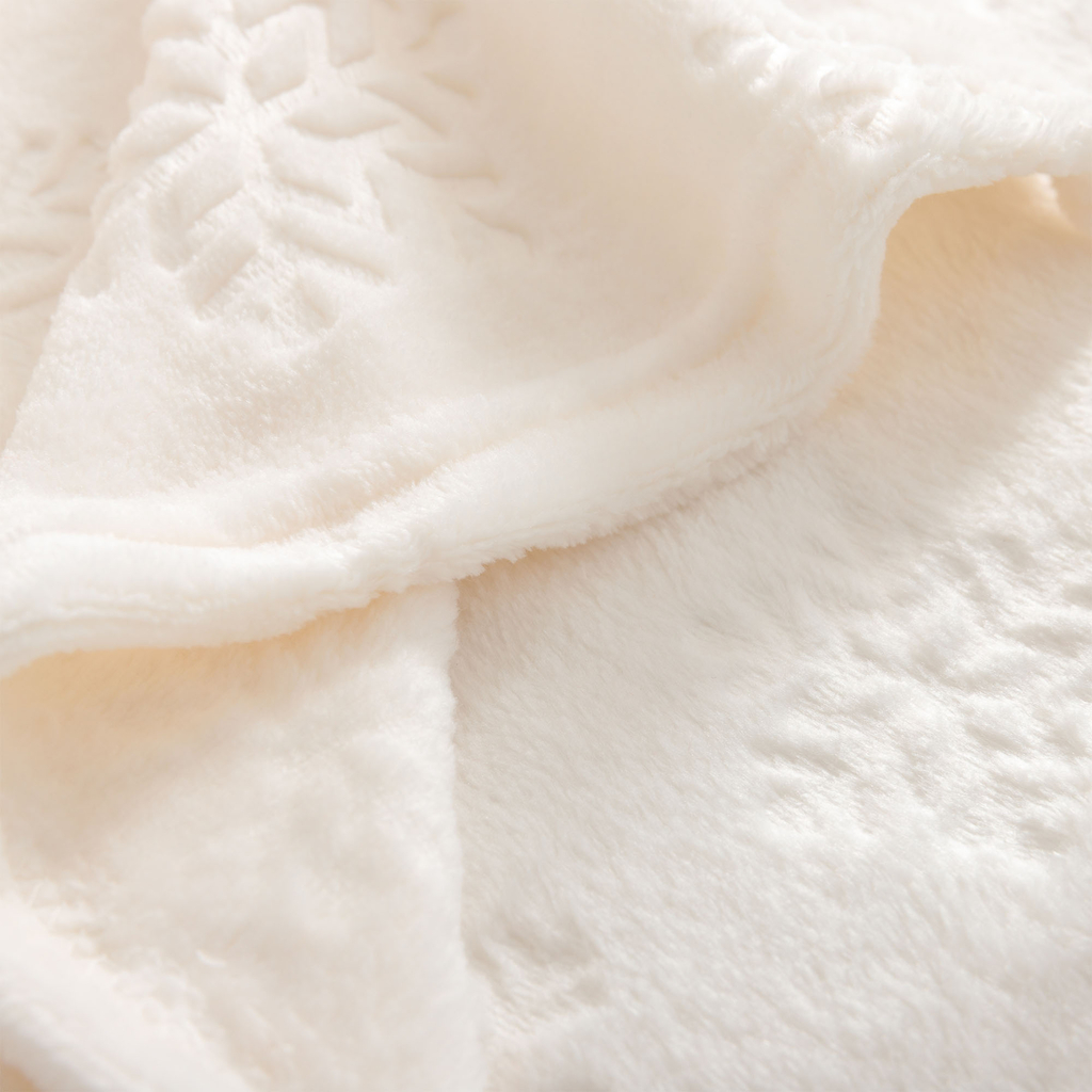 Bílá deka s sněhovými vločkami MERCI 130x160