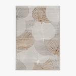 Moderní koberec s listy, 120x170 cm