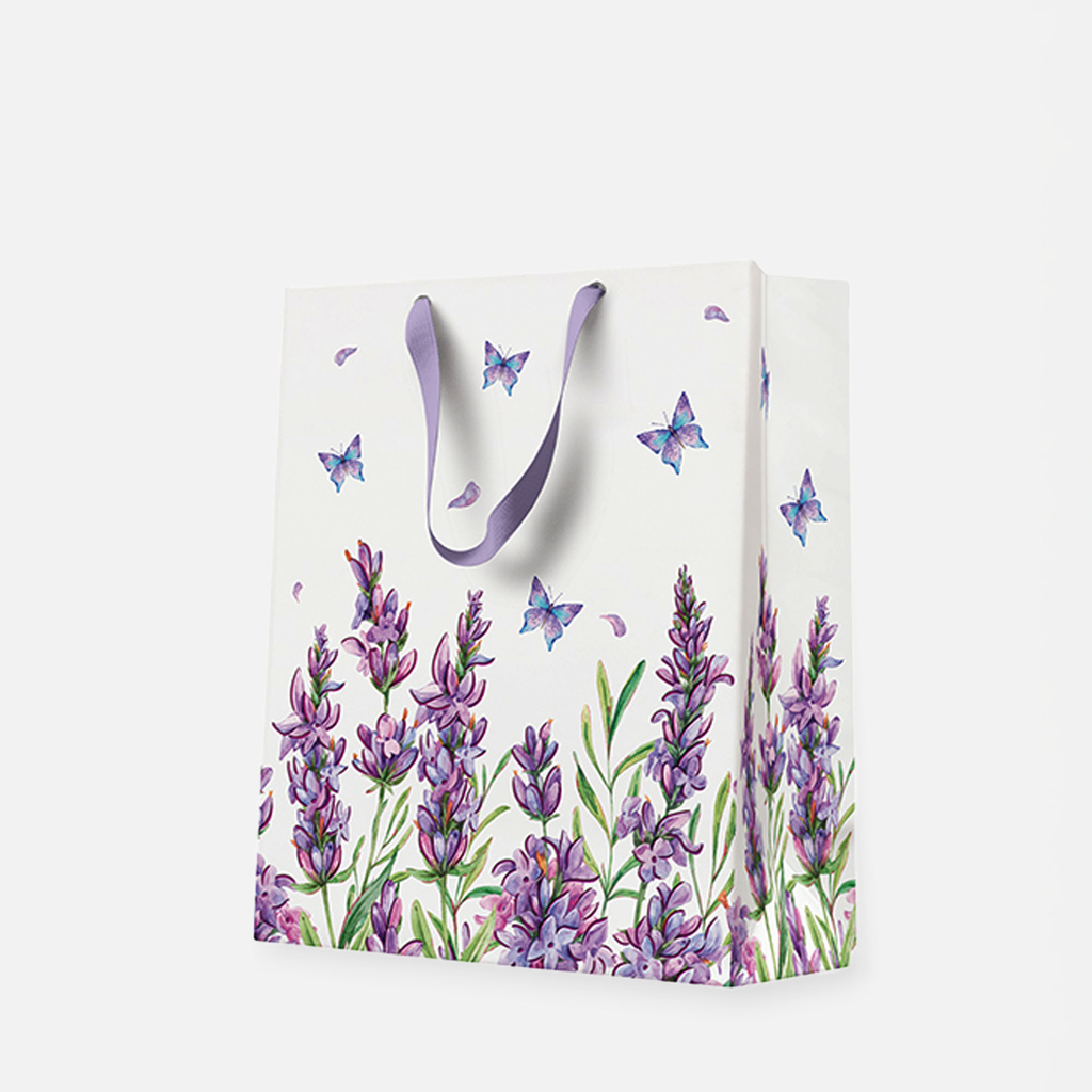 Dárková taška LAVENDER BUTTERFLY 20x25 cm