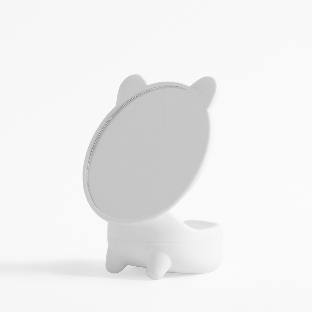 Bílé kosmetické zrcátko