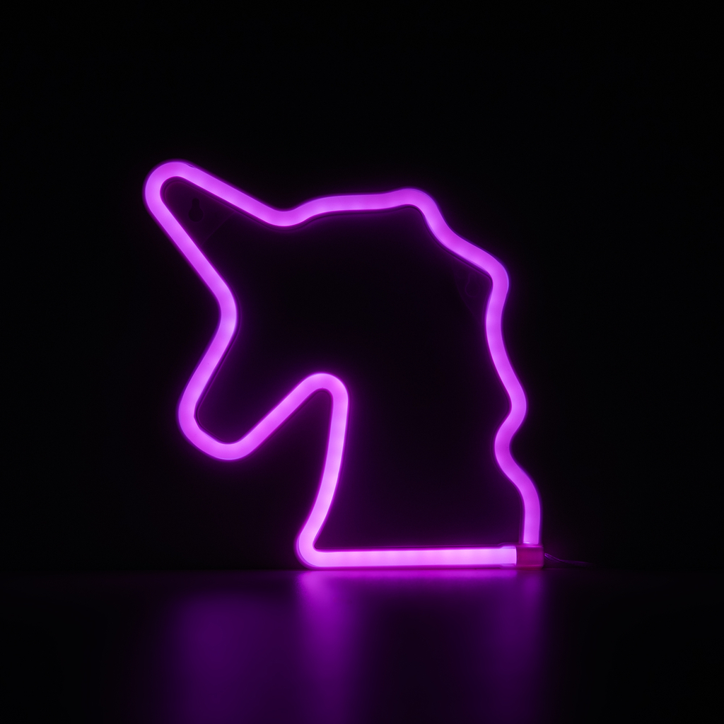 Lampka NEON UNICORN idealnie się sprawdzi jako prezent i miły akcent w domowej przestrzeni.