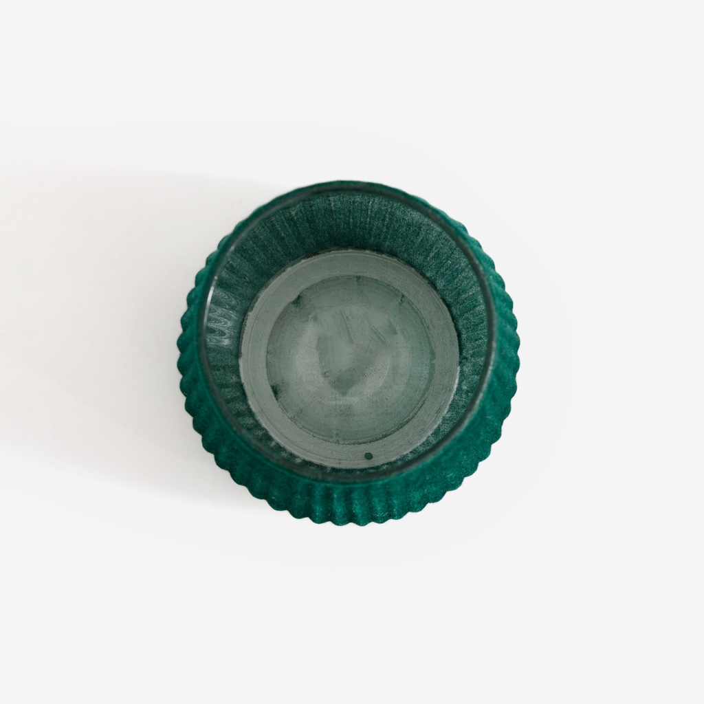 Svícen na čajové svíčky zelený 11 cm
