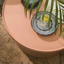 Růžový kulatý zahradní stolek ULMONDO