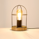 Rustikální stolní lampa RENO z dubového dřeva