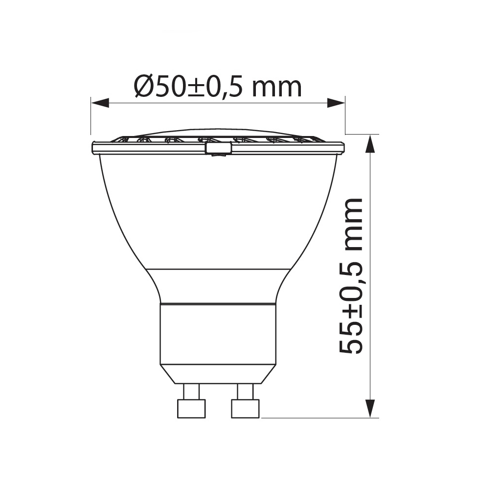 LED žárovka GU10 8 W teplé barvy ORO-GU10-HERA-8 W-II