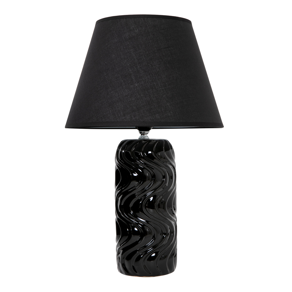 Stolní lampa keramická černá 46,5 cm
