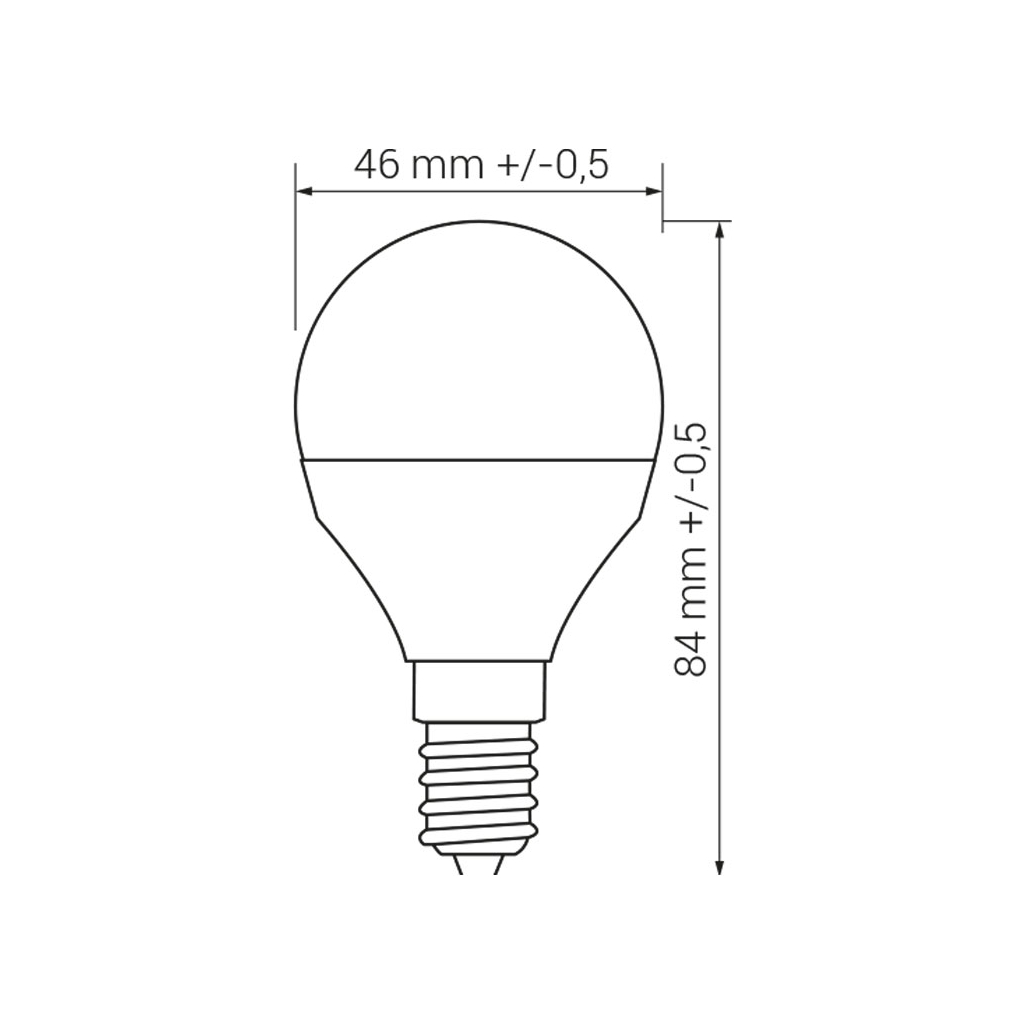 LED žárovka E14 8 W studená ORO-E14-G45-TOTO-8 W-CW