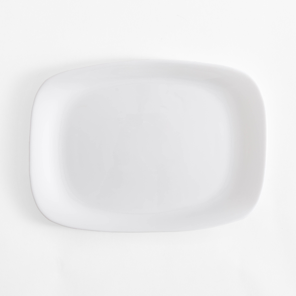 Servírovací talíř GRANGUSTO bílý 33x24 cm