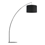 Oblouková stojací lampa s černým stínidlem MOBY