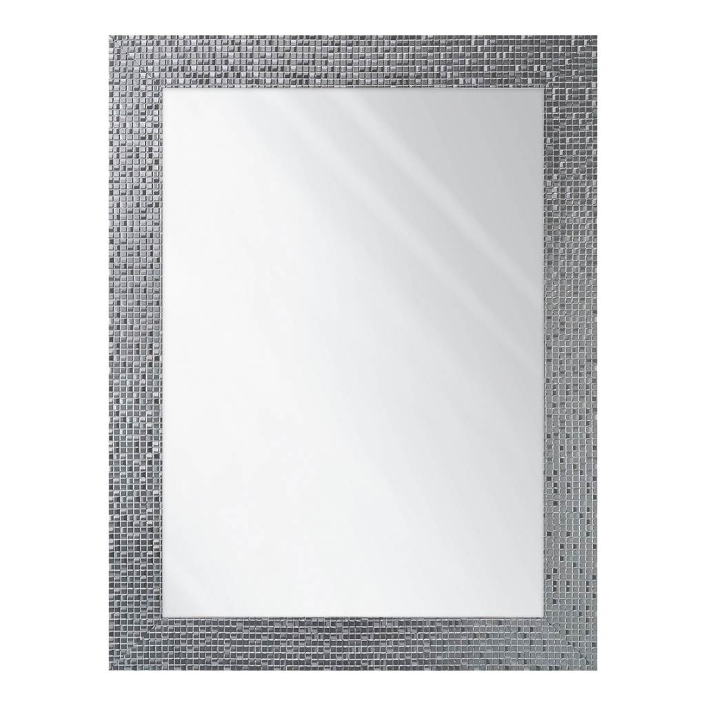 Zrcadlo ve stříbrném rámu VALENCIA 62x82 cm