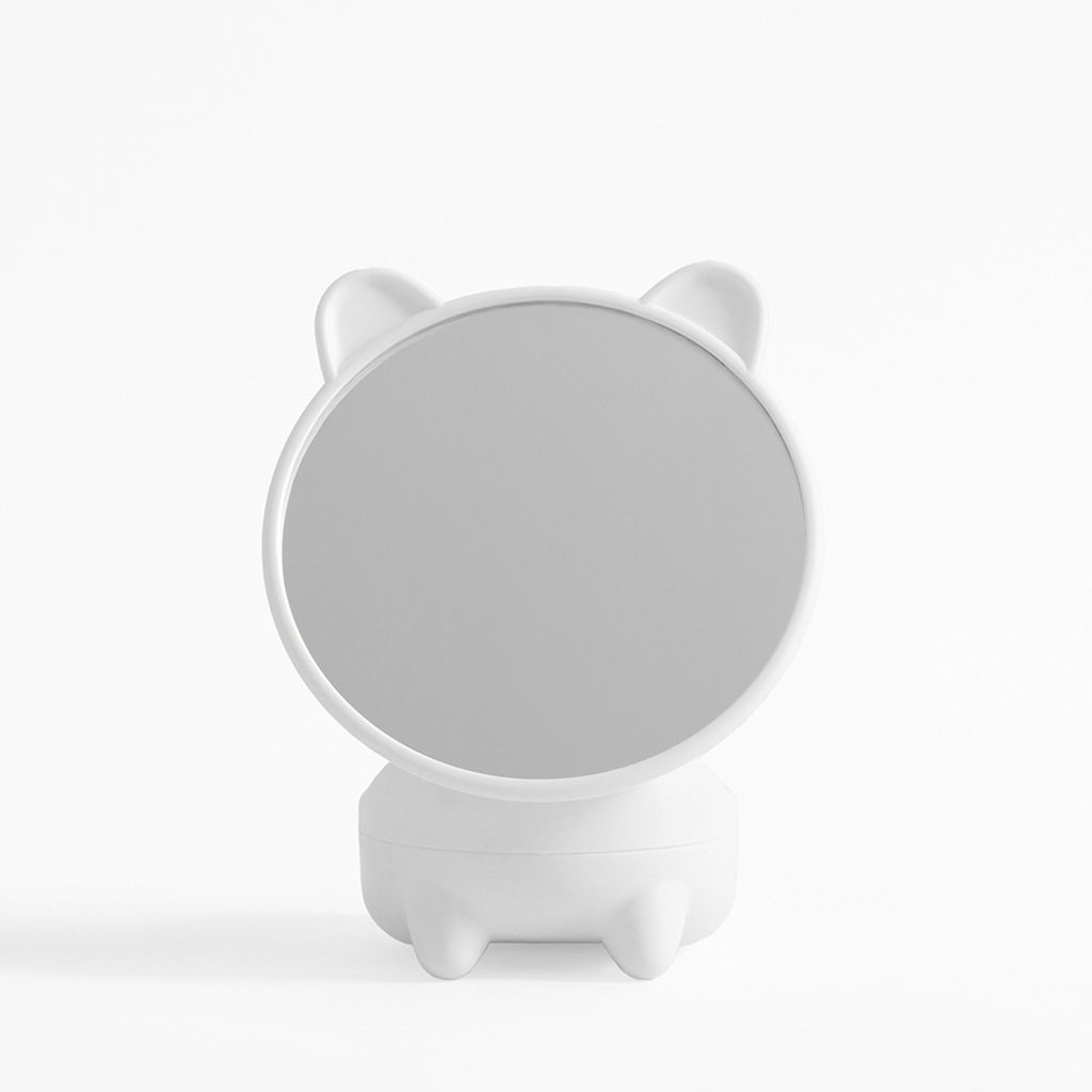 Bílé kosmetické zrcátko