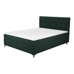 Postel boxspring s úložným prostorem zelená MEGAN PU 180x200 cm
