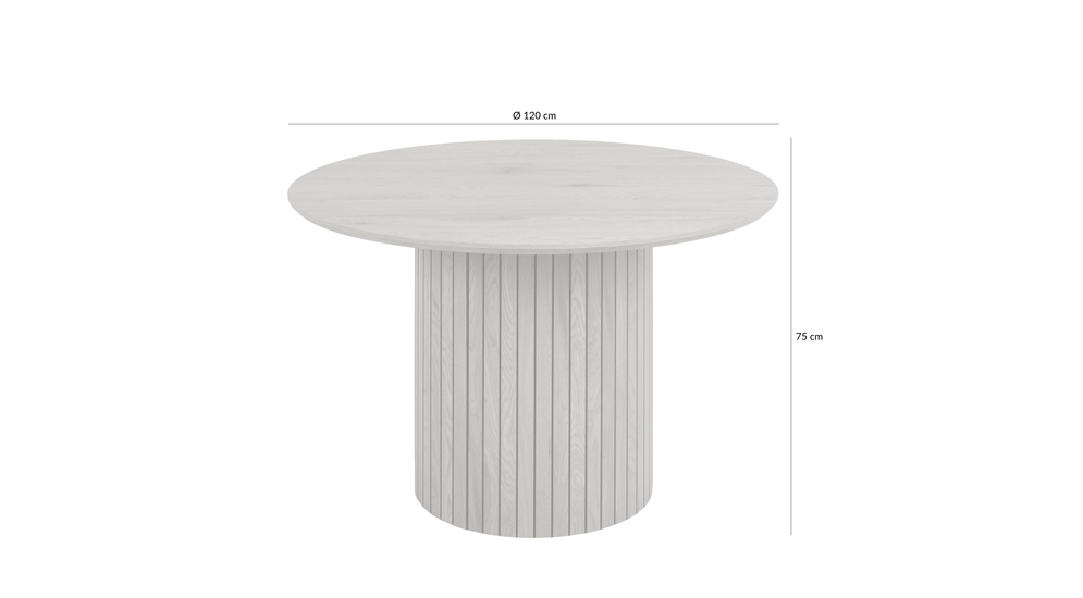 Kulatý stůl ORBIS s lamelami 120 cm