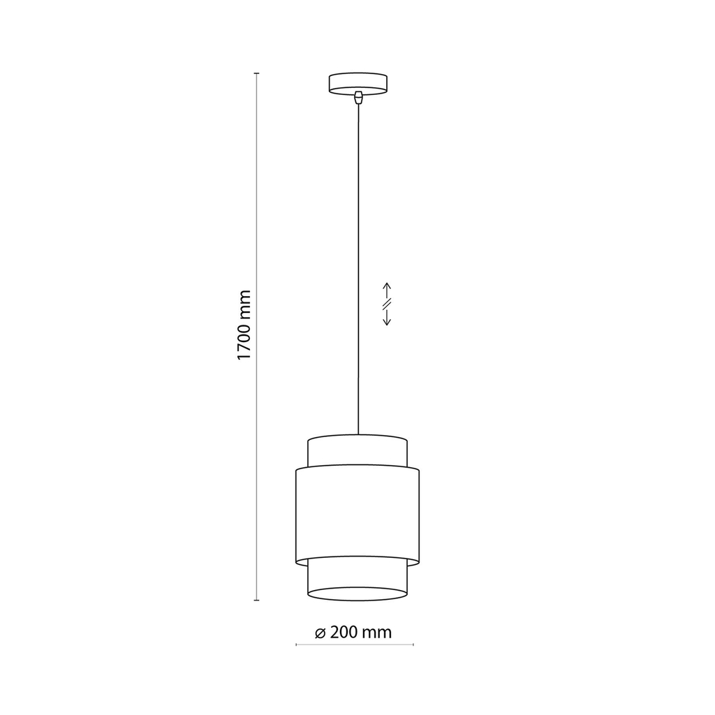 Bílé ratanové závěsné svítidlo BOHO 20 cm