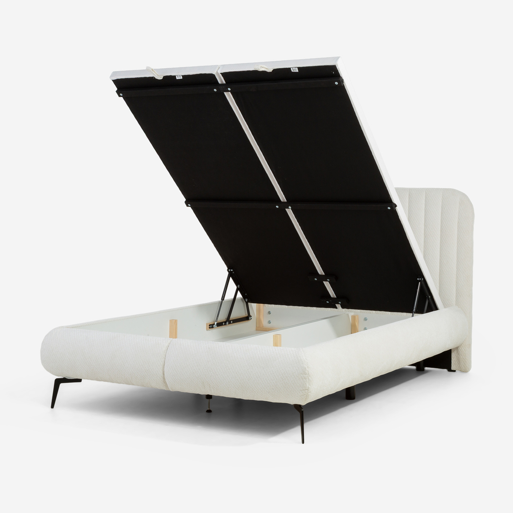 Postel boxspring VALO bílá 140x200