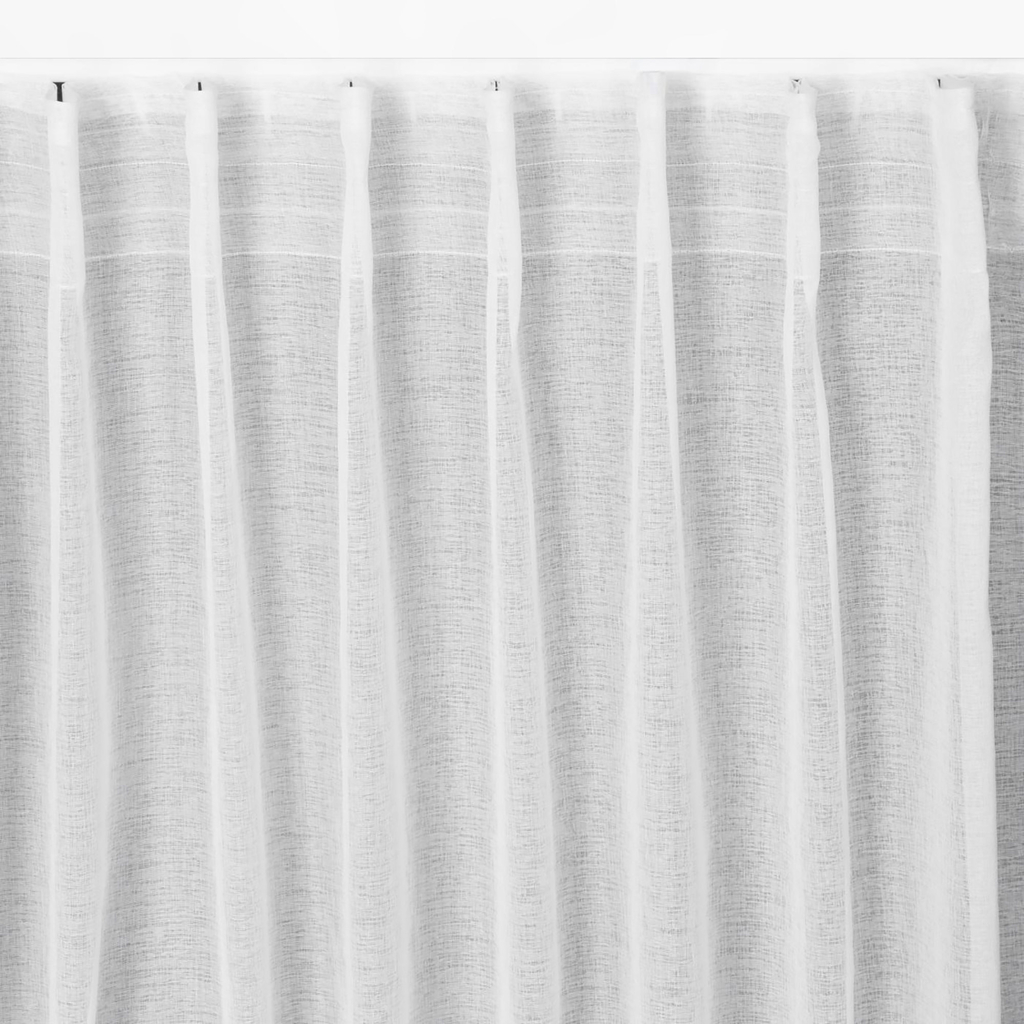 Bílá záclona na flex pásce LAYLA 140x300 cm