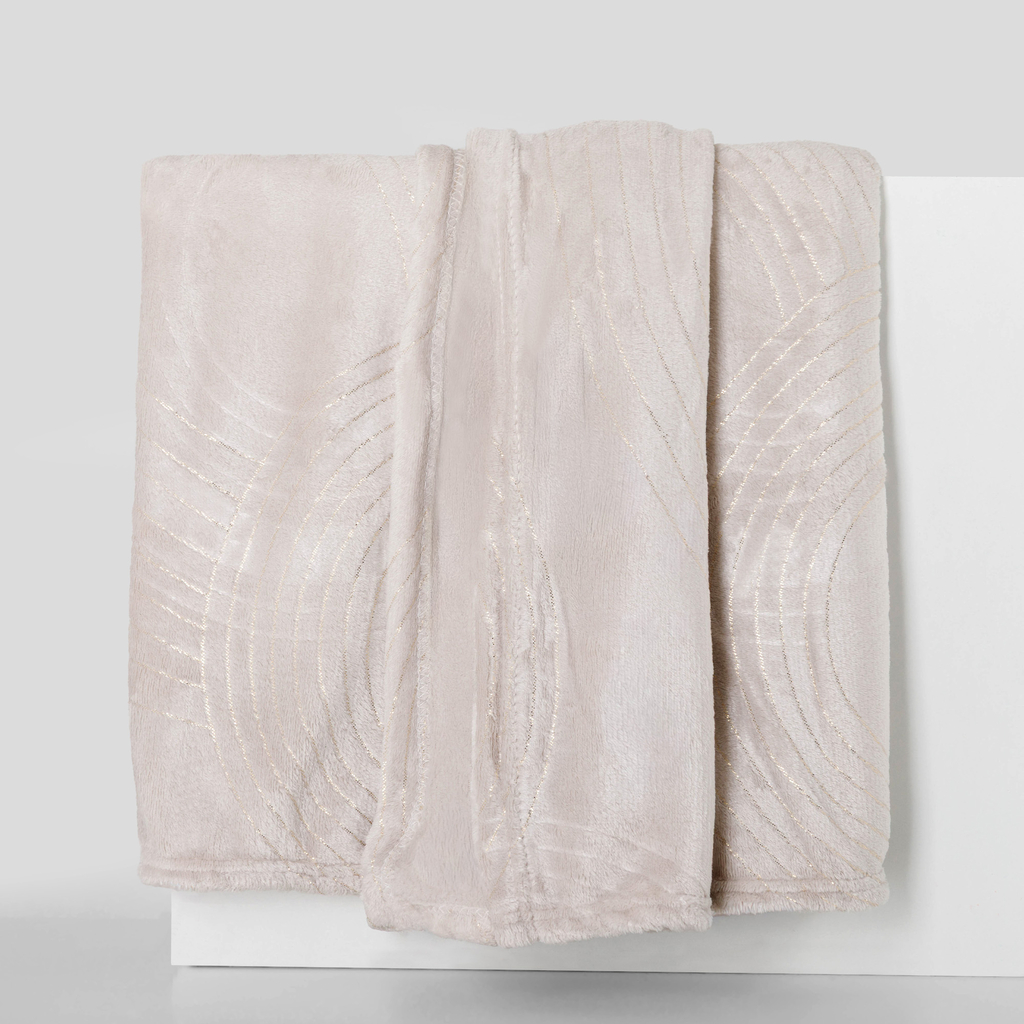 Béžová deka CHEVAL 130x160 cm