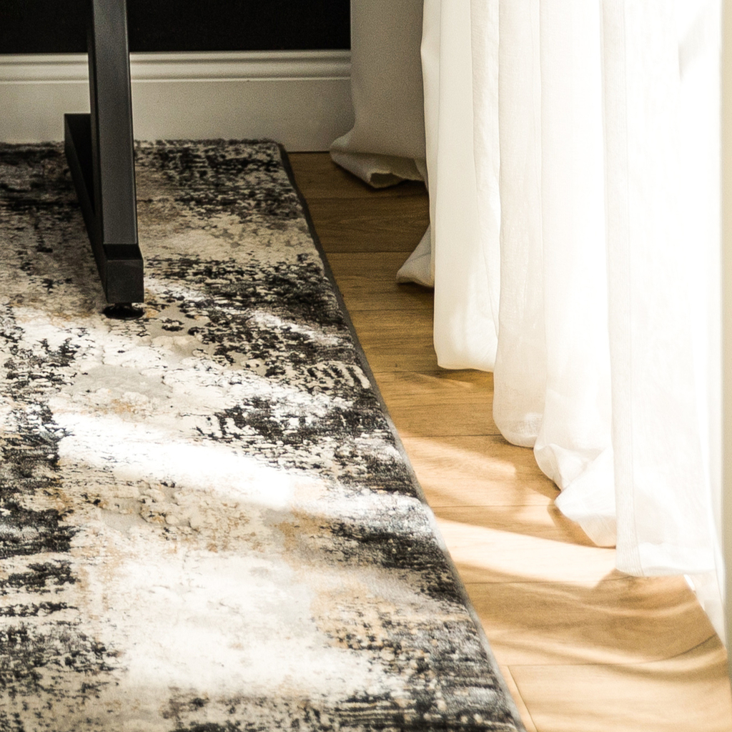 Abstraktní šedý koberec NOVANTA 200x290 cm