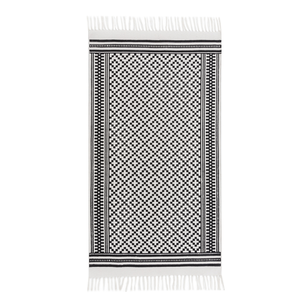 Černobílý koberec SCANDI 80x150 cm