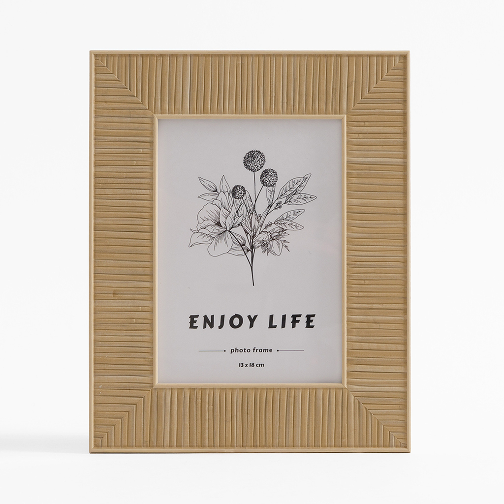 Hnědý boho fotorámeček 13x18 cm