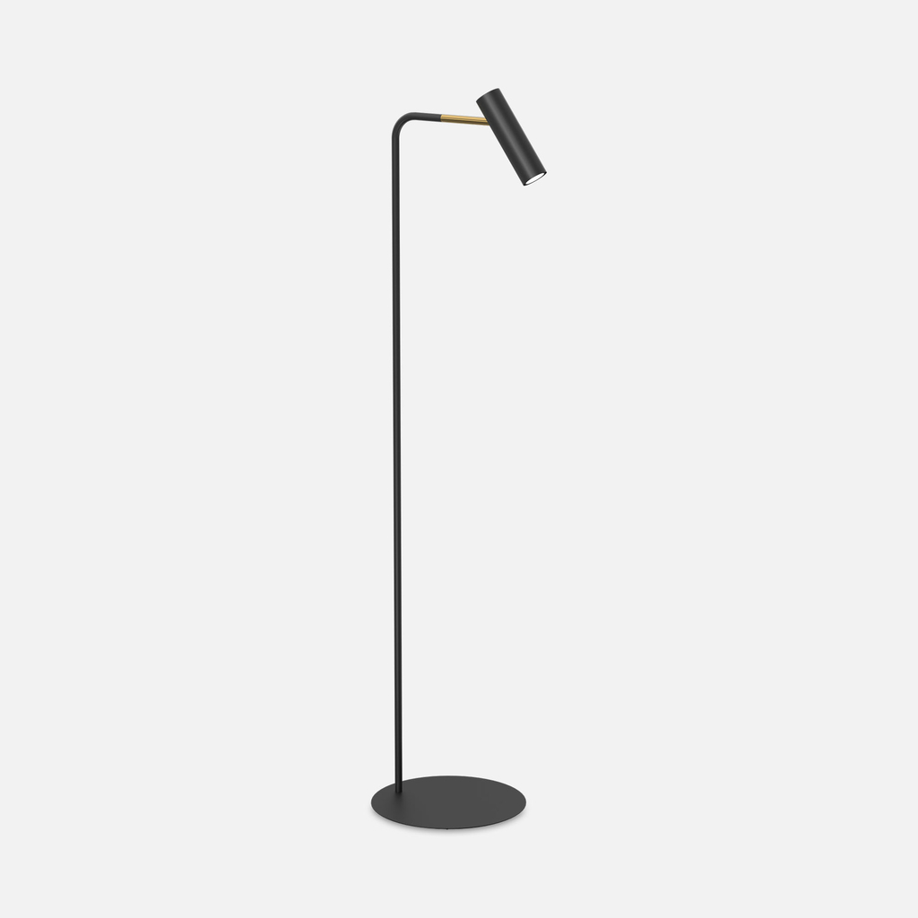 Černo-zlatá stojací lampa bodovka AXION