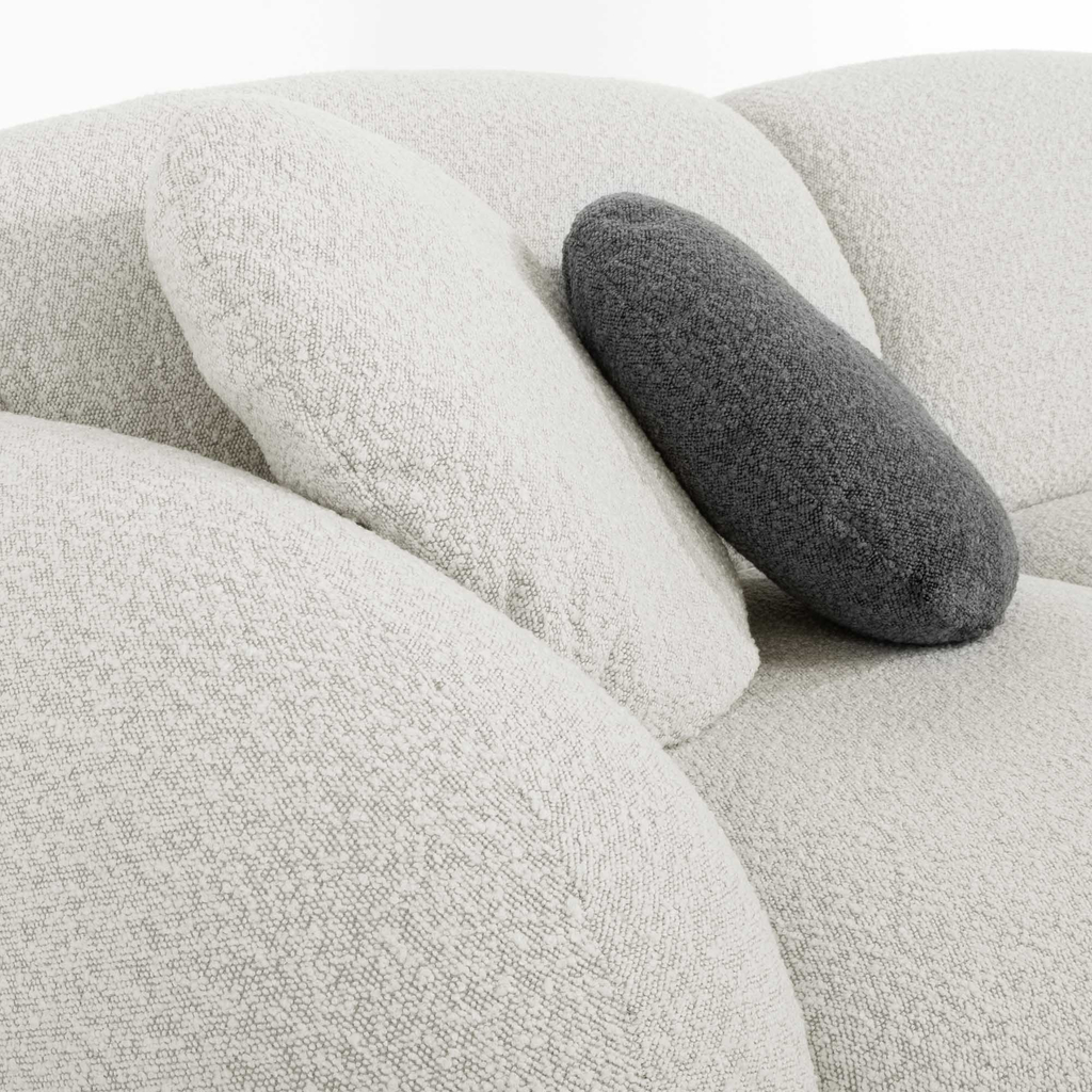 Pohovka s polštáři GLOBE krémově šedá