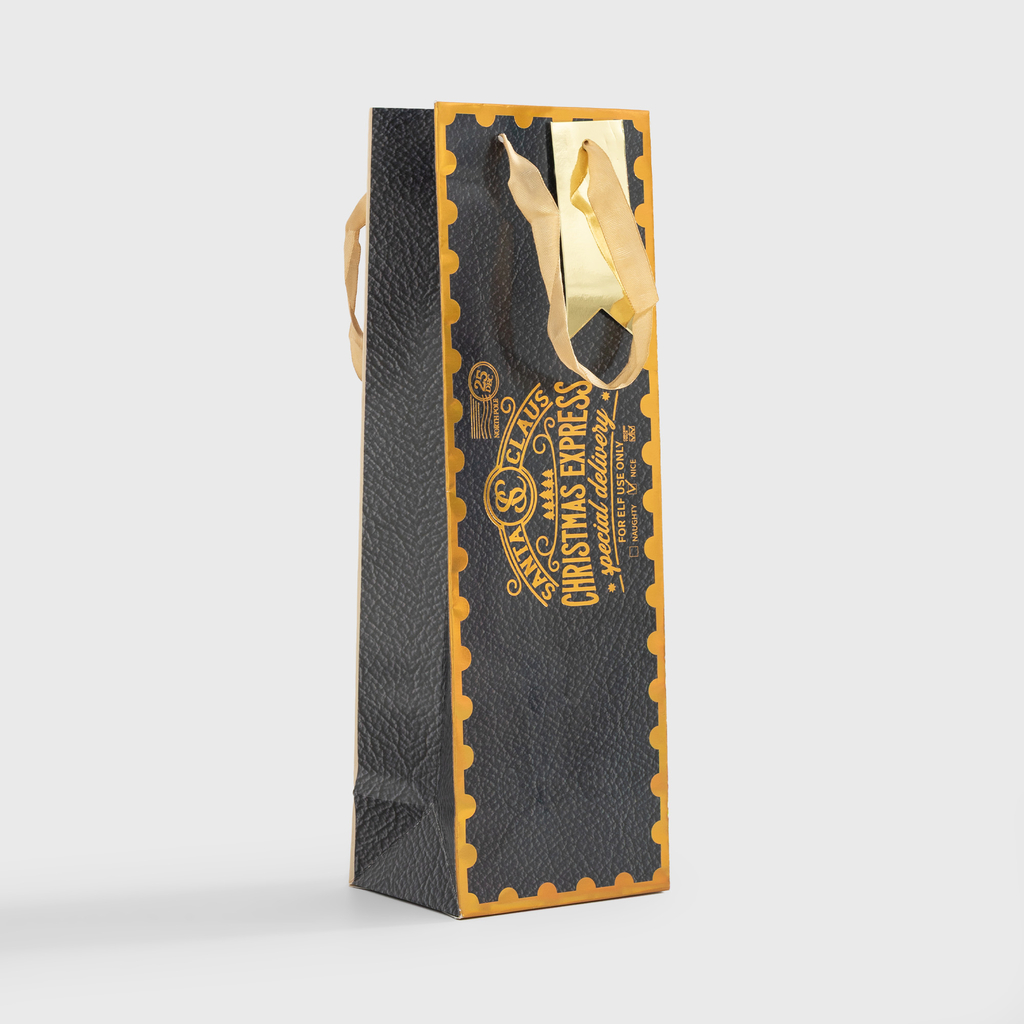 Dárková taška na láhev Vánoční expres MIX