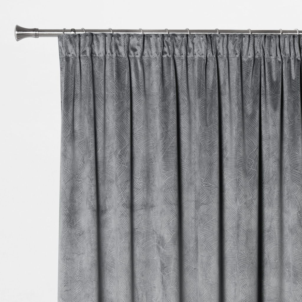Šedý závěs do obývacího pokoje GOMERA 135x245 cm