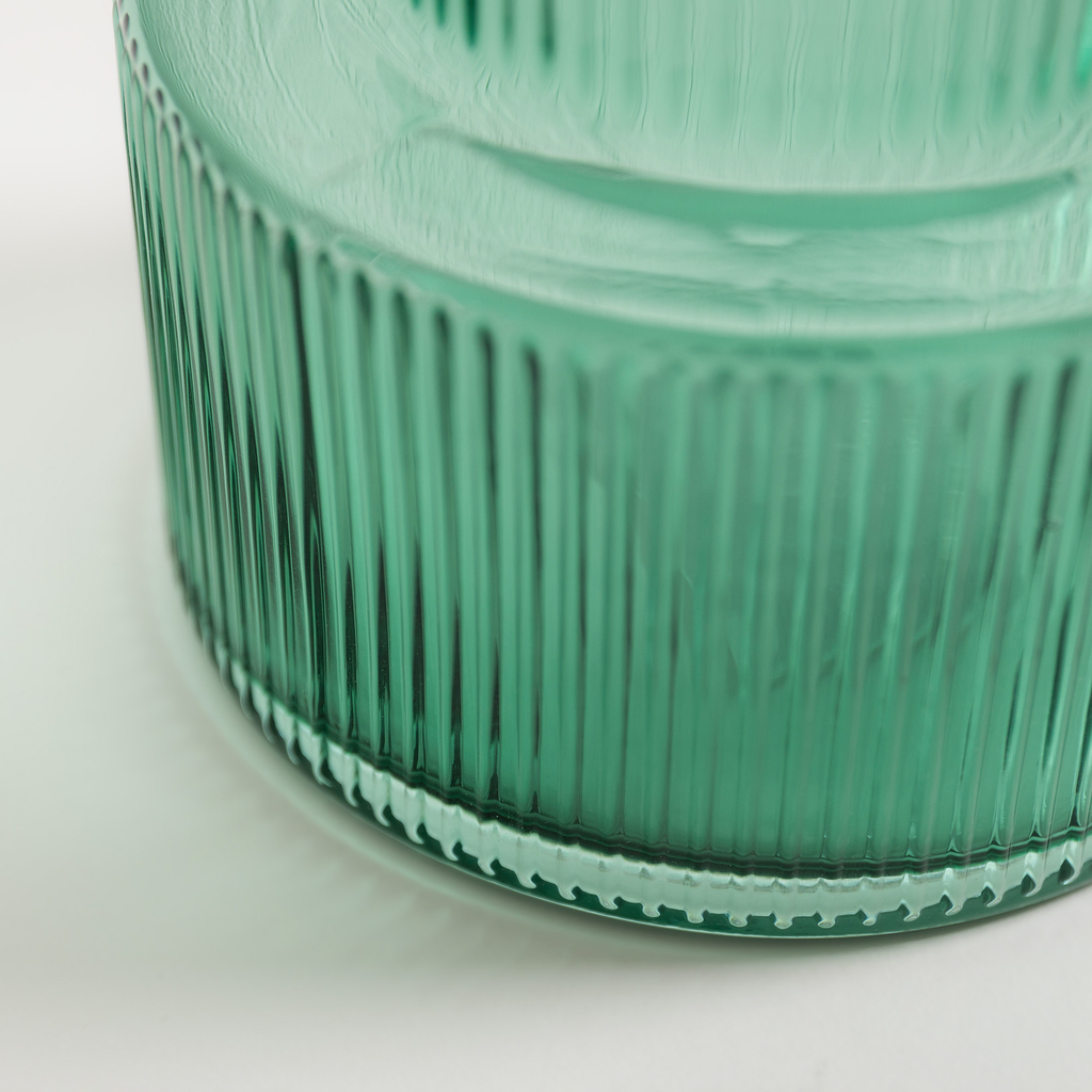 Zelená skleněná váza 30,5 cm