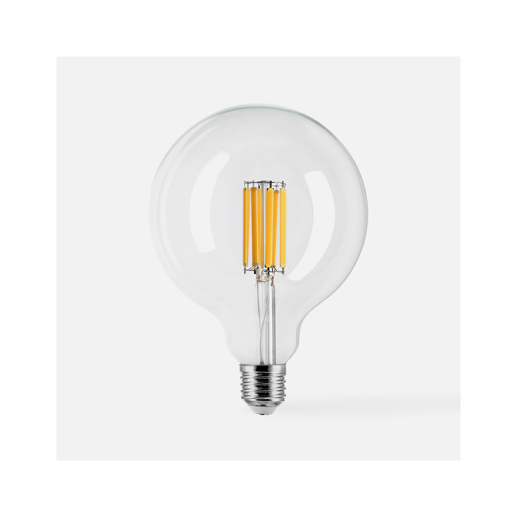 LED žárovka teplá barva ORO-CLARO-E27-G125-15W-WW