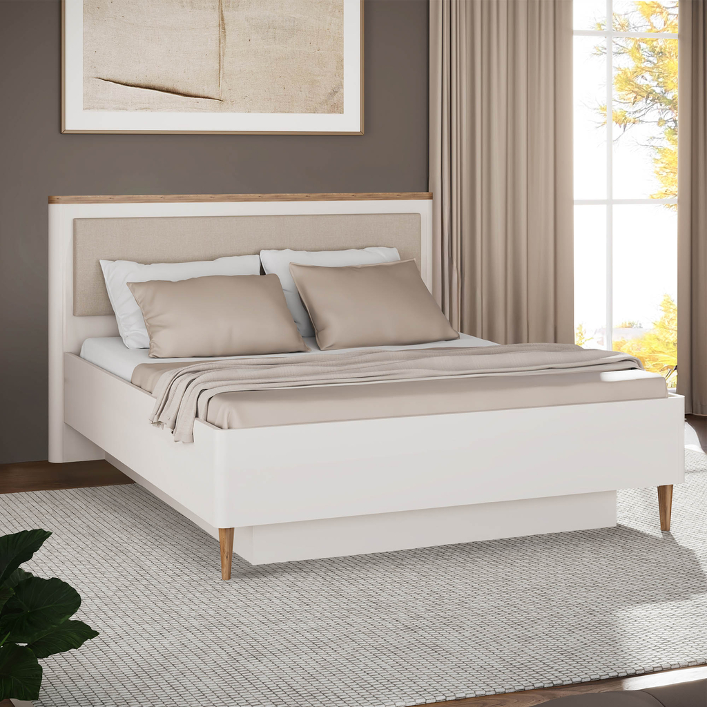 Postel s čalouněným čelem a roštem LACETTI 140x200