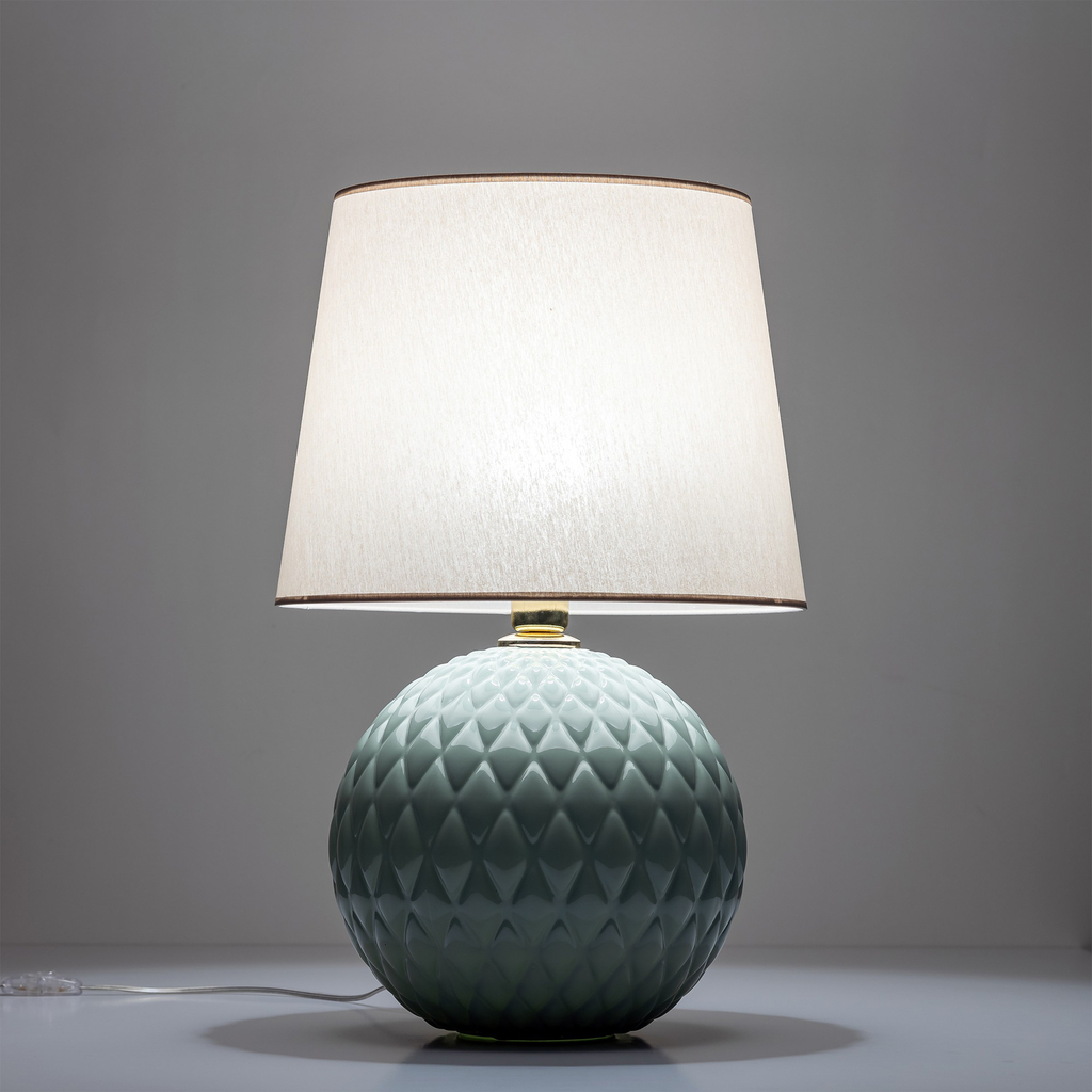 Stolní lampa mátovo-béžová SANTANA