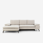 Světle šedo-béžová rozkládací rohová sedačka Vespa levá