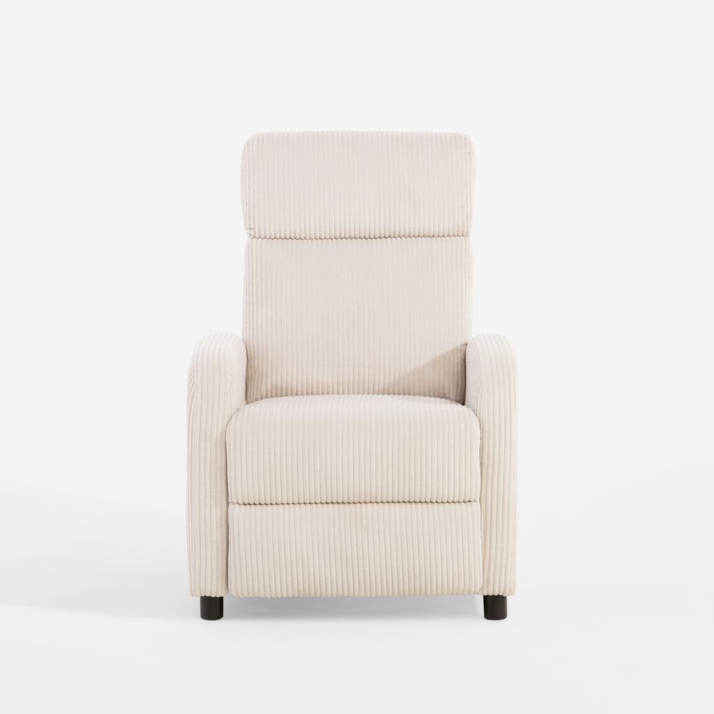 Křeslo s funkcí relax béžové BUMIO