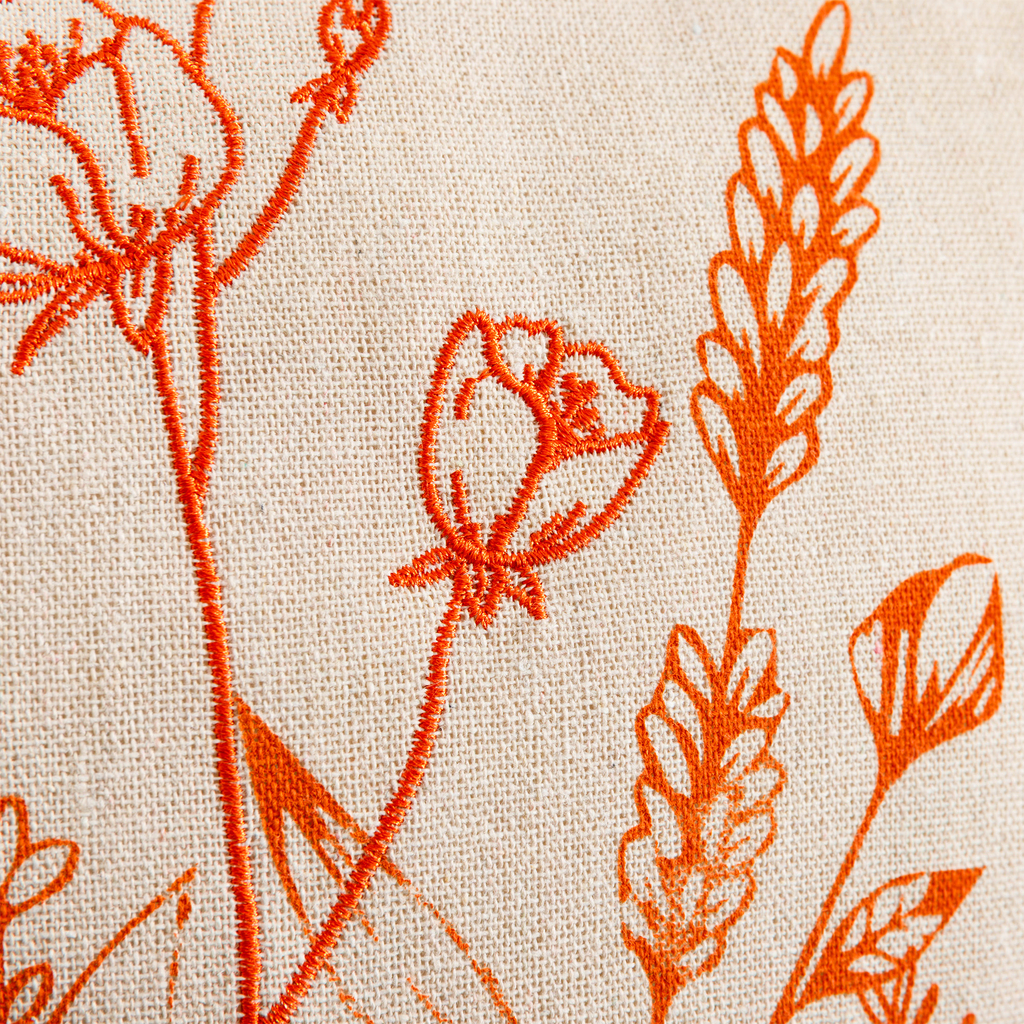 Povlak na polštář se střapci oranžový FLORIA 45x45 cm
