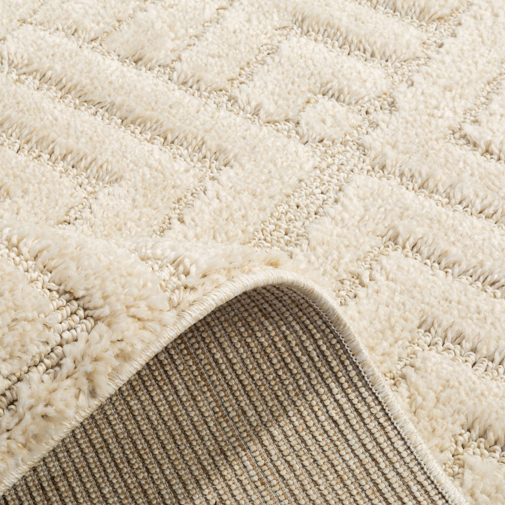 Koberec geometrický krémový LA CASA 3D 200x290 cm