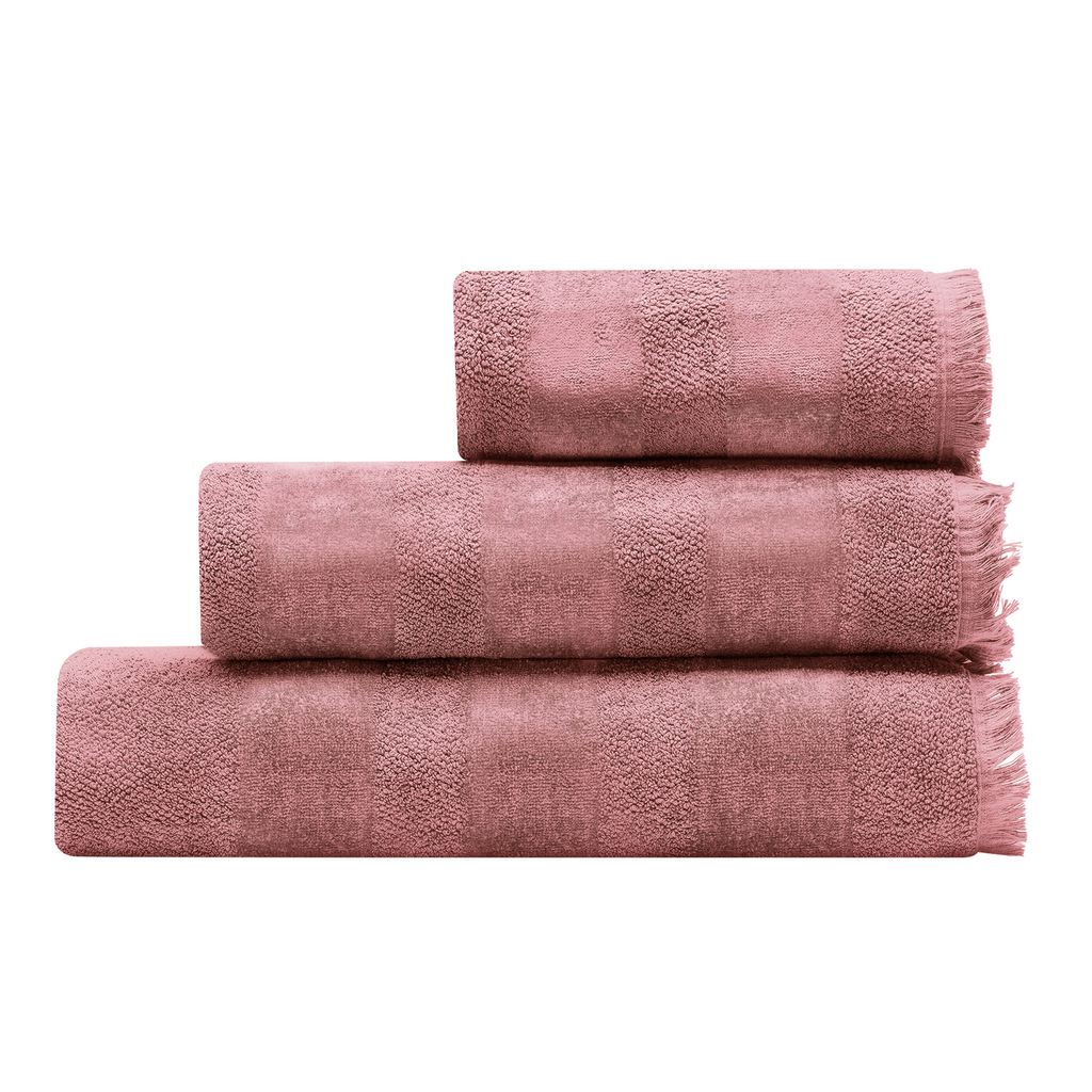 Bavlněný ručník růžový LANETTE 70x140 cm
