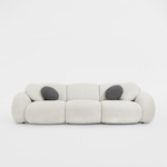 Pohovka s polštáři GLOBE krémově šedá