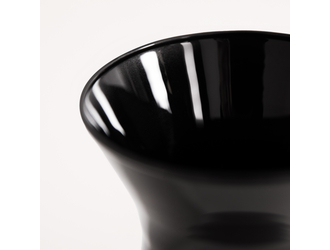 Skleněná černá váza ASTA 18 cm