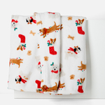 Vánoční deka se psy šedá CODIE 130x160 cm