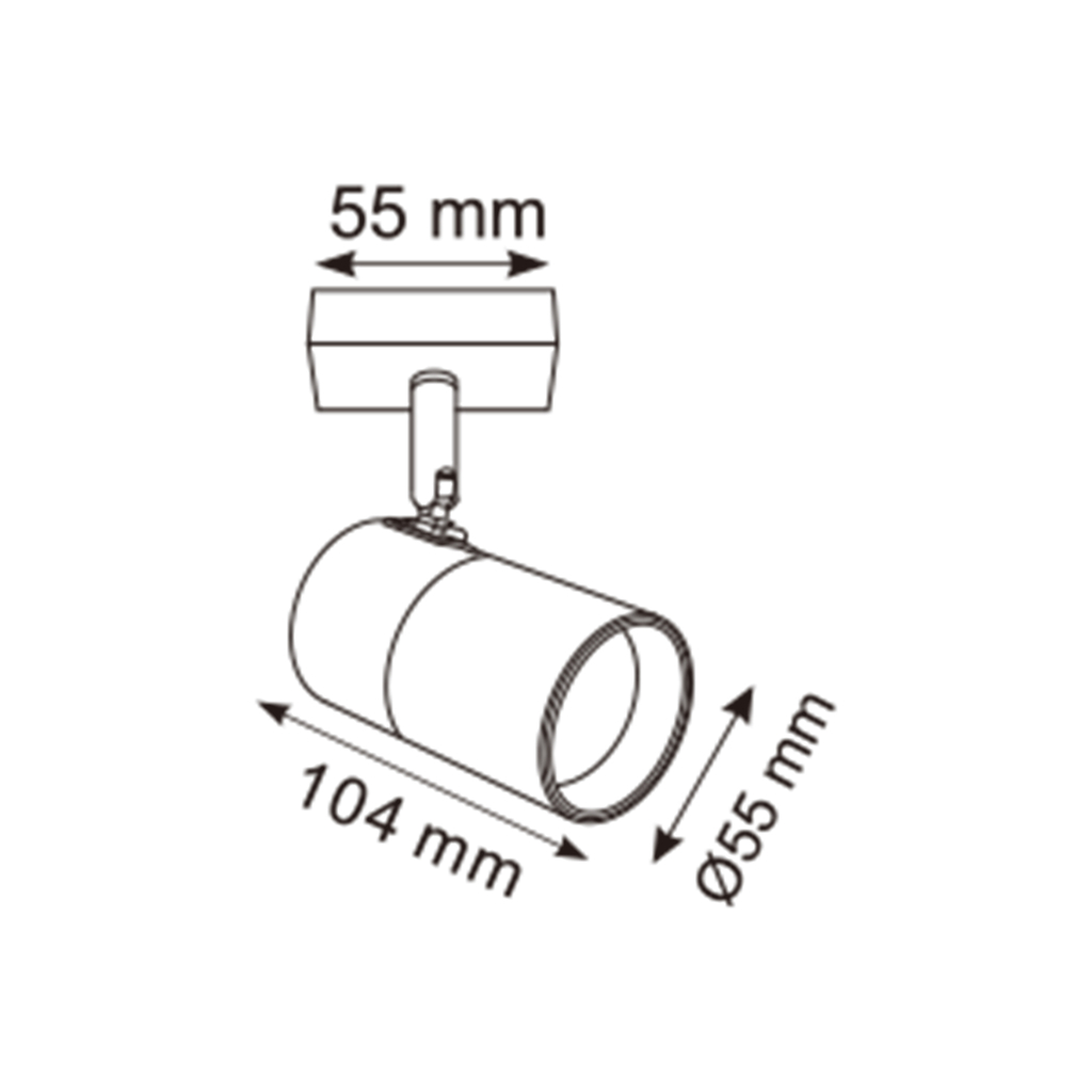Nástěnné bodové svítidlo černo-zlaté FORI