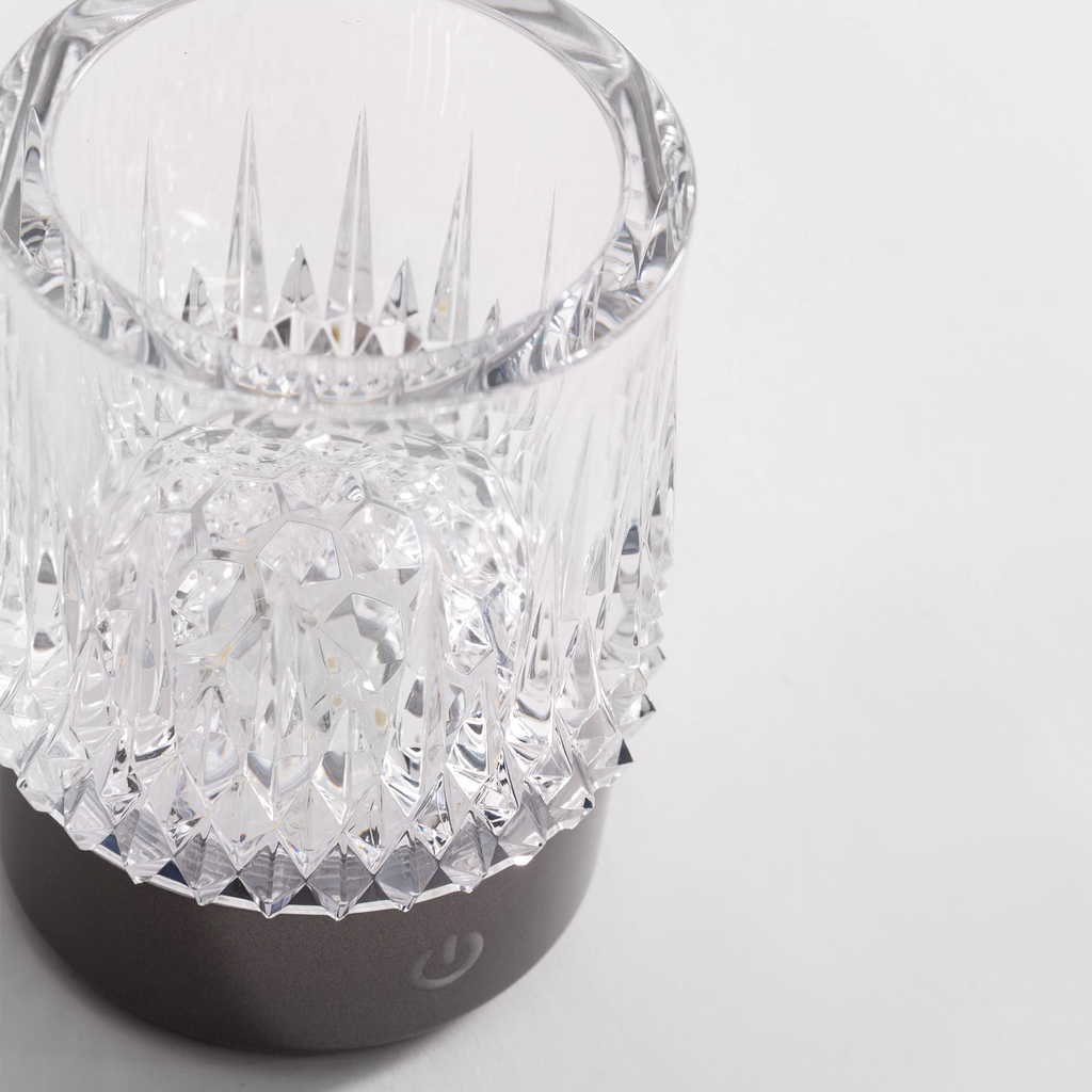 Stolní LED lampa IP44 CRYSTAL černá