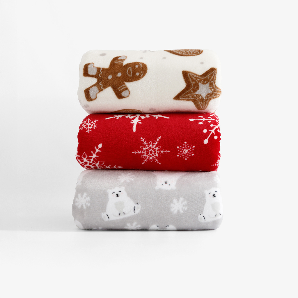 Vánoční deka s medvídky SHERPA 150x200 cm