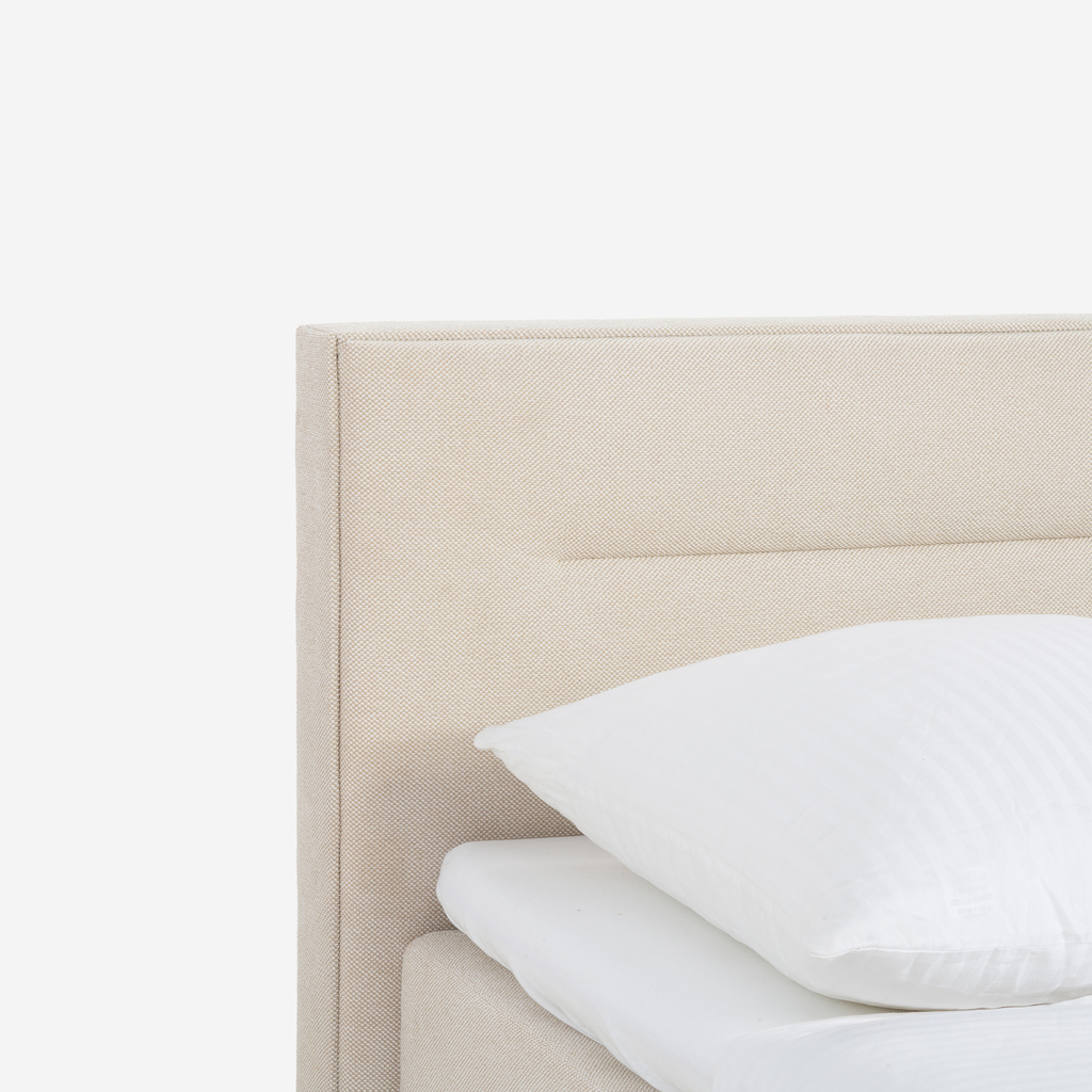 Postel boxspring světle béžová LILIAN 160x200 cm
