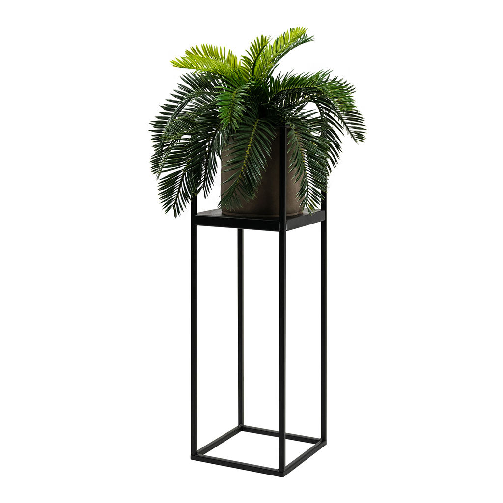 Černý kovový stojan na květináče ve stylu loft LILLIE 62 cm
